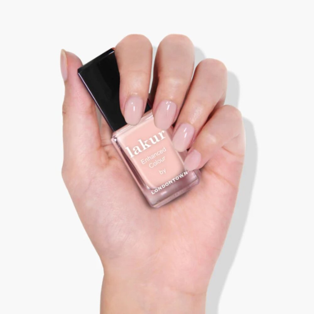 🔥3/$30 NEW Londontown Nail Lakur Enhanced Colour Cheerio sheer neutral pink - Picture 3 of 5